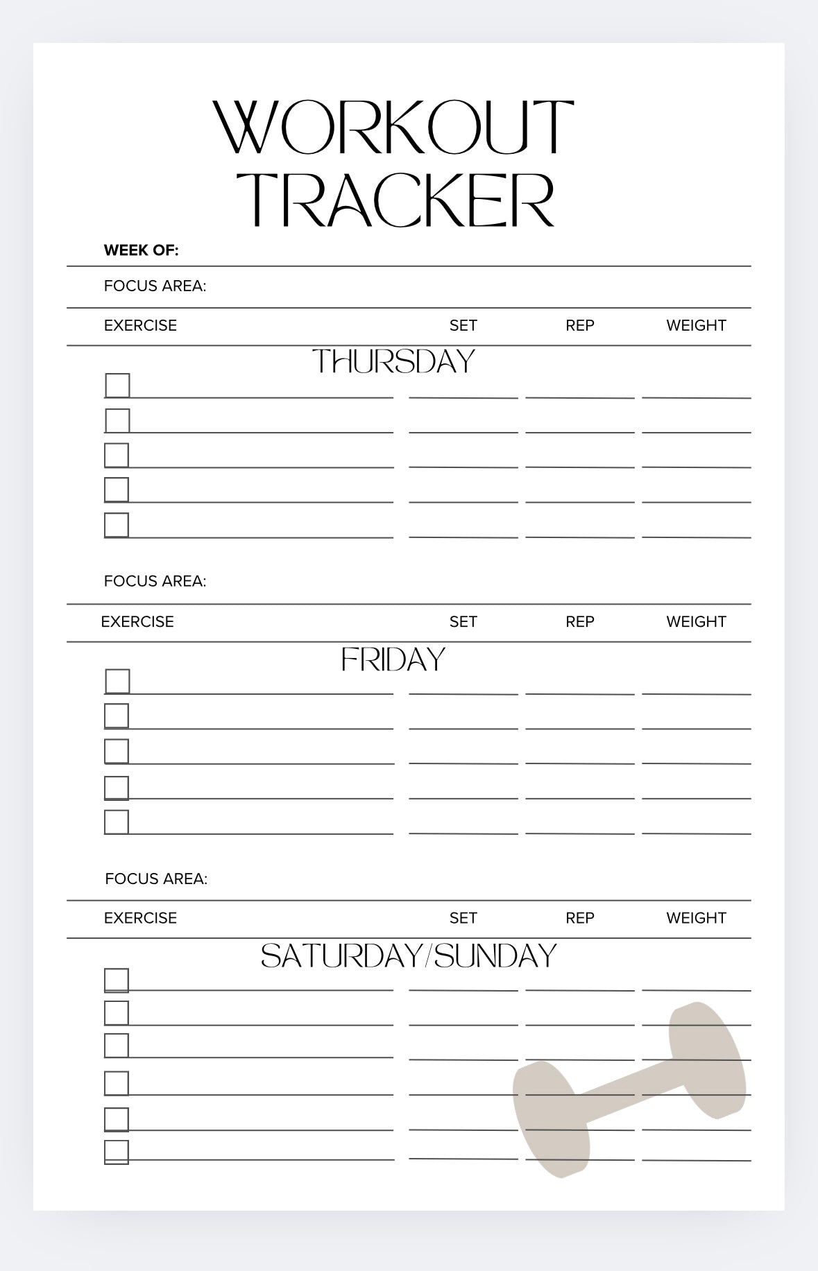 Built Body Workout/Meal Planner
