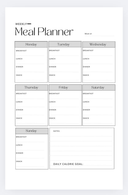 Built Body Workout/Meal Planner
